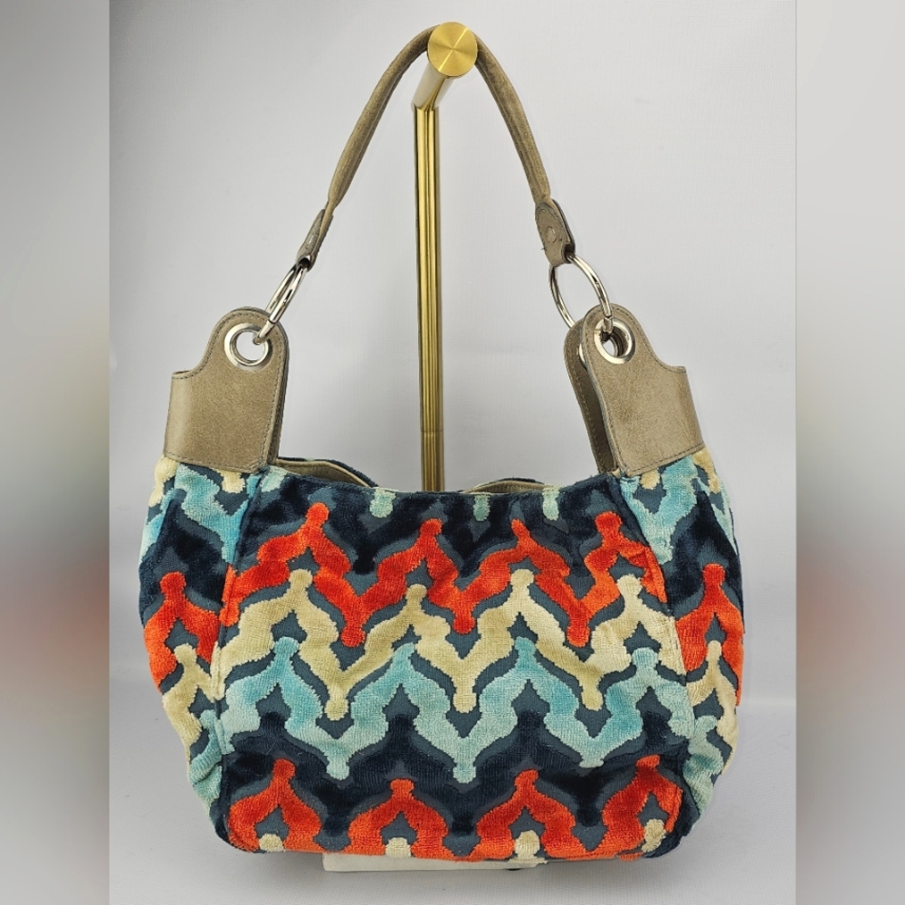 Glenda Gies "Emma" Colourful Chenille Brocade Hobo Bag